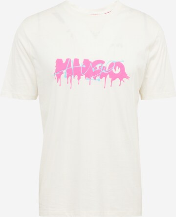 T-Shirt 'Dacation' HUGO en blanc : devant