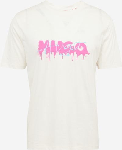 HUGO T-Shirt 'Dacation' in hellblau / fuchsia / weiß, Produktansicht