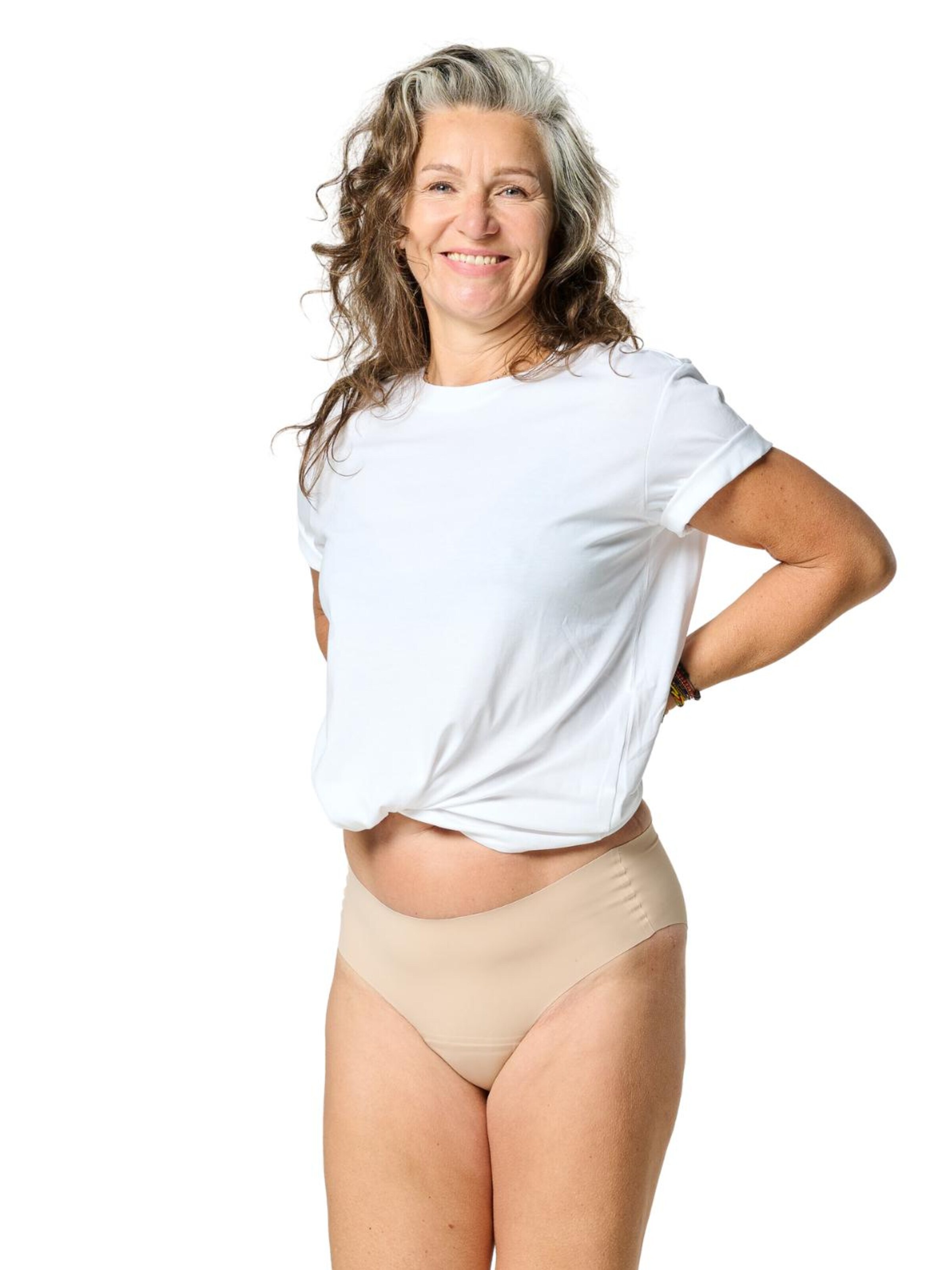 Moodies Undies Slip 'Hiphugger lasercut everyday' in Beige: voorkant