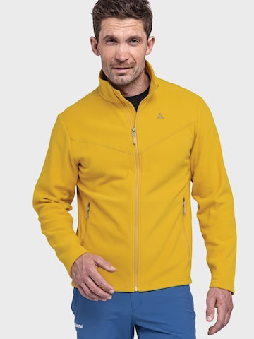 Veste en polaire fonctionnelle ' Hiking Fleece Jk Style Qutang ' Schöffel en jaune : devant
