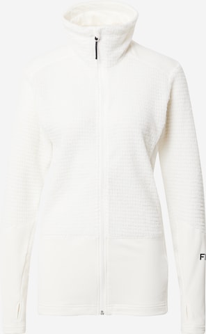FW Fleece jas 'MANIFEST ALPHA' in Wit: voorkant
