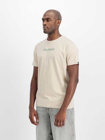 ALPHA INDUSTRIES T-shirt i beige: framsida
