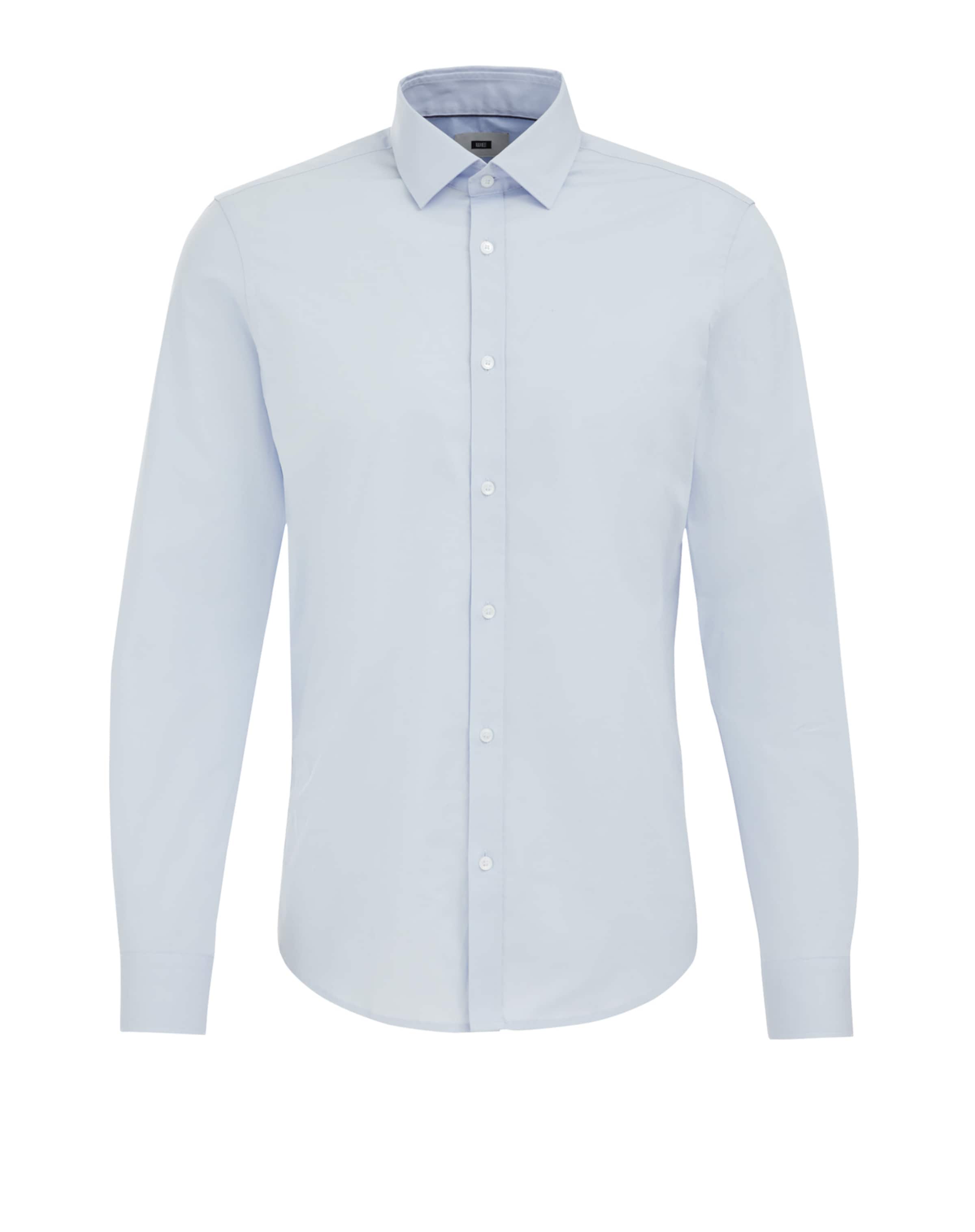 Coupe slim Chemise WE Fashion en bleu : devant