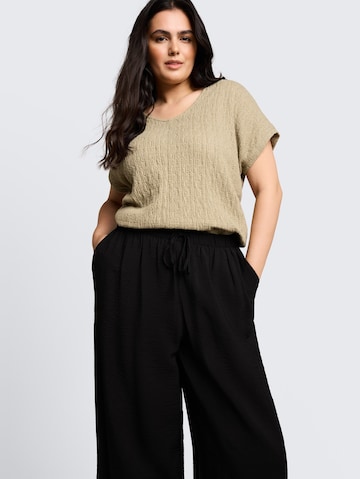 Tom Tailor Women + Wide leg Trousers in Black