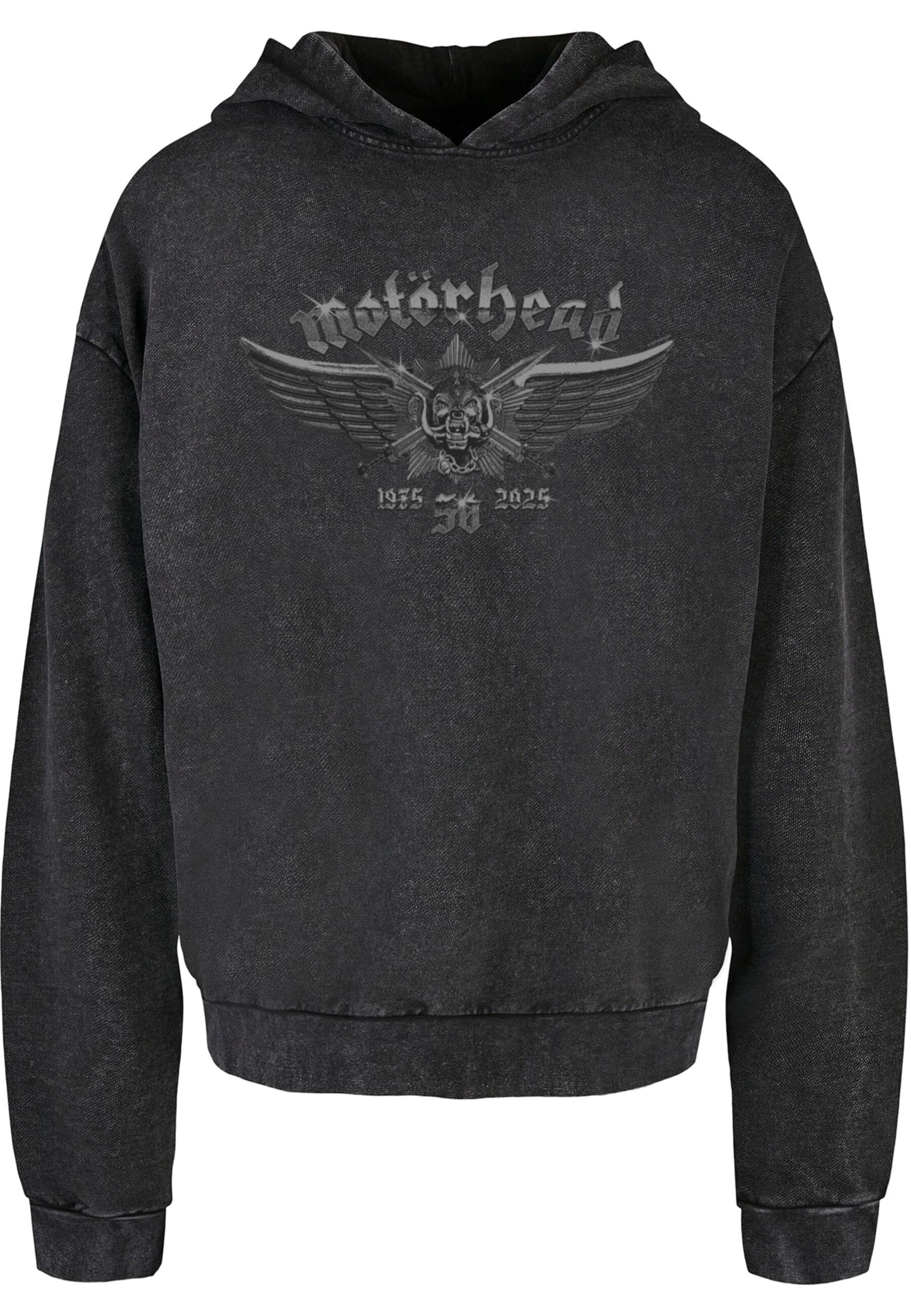 Merchcode Sweatshirt 'Motorhead - 50th Wings Badge' in Black: front