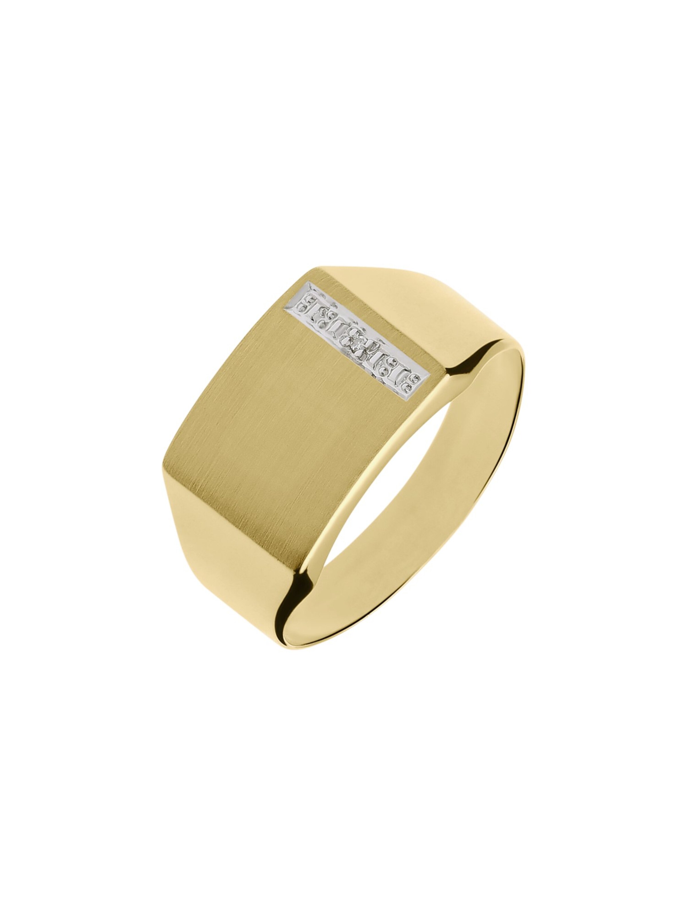 Lucardi Ring 'Einfach' in Goud: voorkant