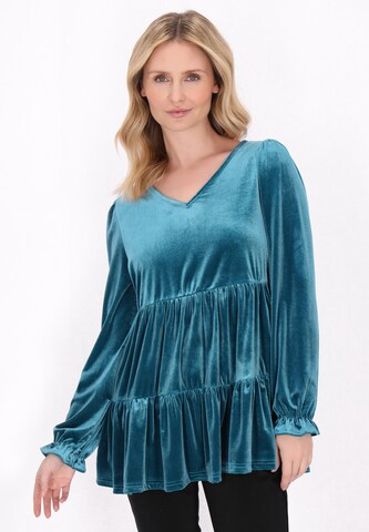 Usha - Blusa en azul: frente