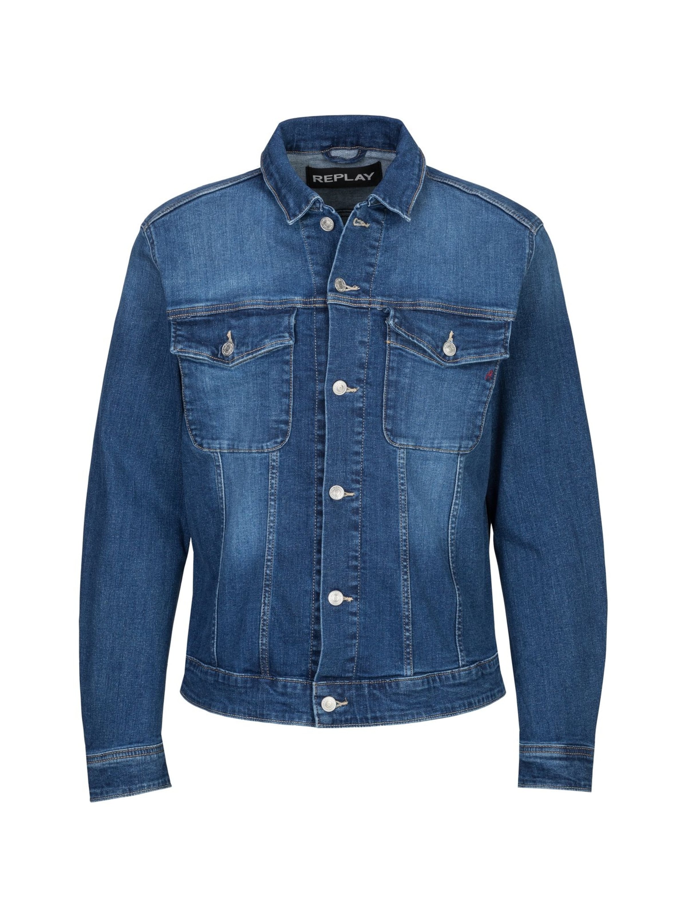 REPLAY Between-season jacket in S in Blue denim, Item view
