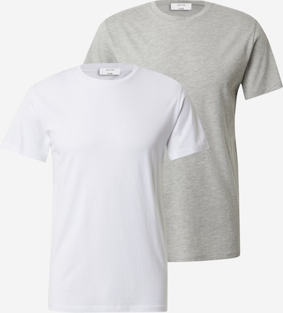 DAN FOX APPAREL T-shirt 'Piet' i gråmelerad / vit, Produktvy