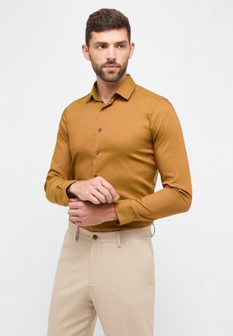 ETERNA Slim fit Business Shirt in Yellow: front