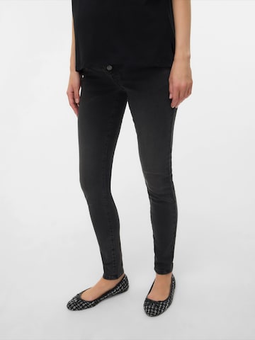 Slimfit Jeans 'MLMILA' di MAMALICIOUS in grigio: frontale