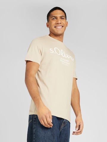 T-Shirt s.Oliver en beige : devant