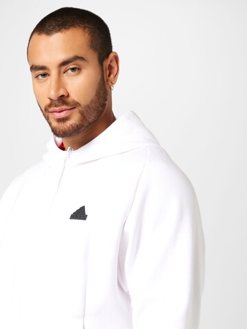 ADIDAS SPORTSWEAR - Sudadera con cremallera deportiva 'Z.N.E. Premium' en blanco