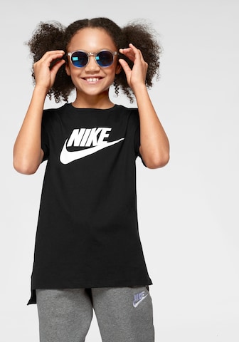 melns Nike Sportswear T-Krekls 'Futura': no priekšpuses