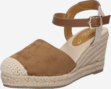 TOM TAILOR Sandals in Beige: front