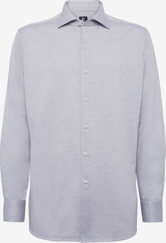 Coupe regular Chemise Boggi Milano en gris : devant