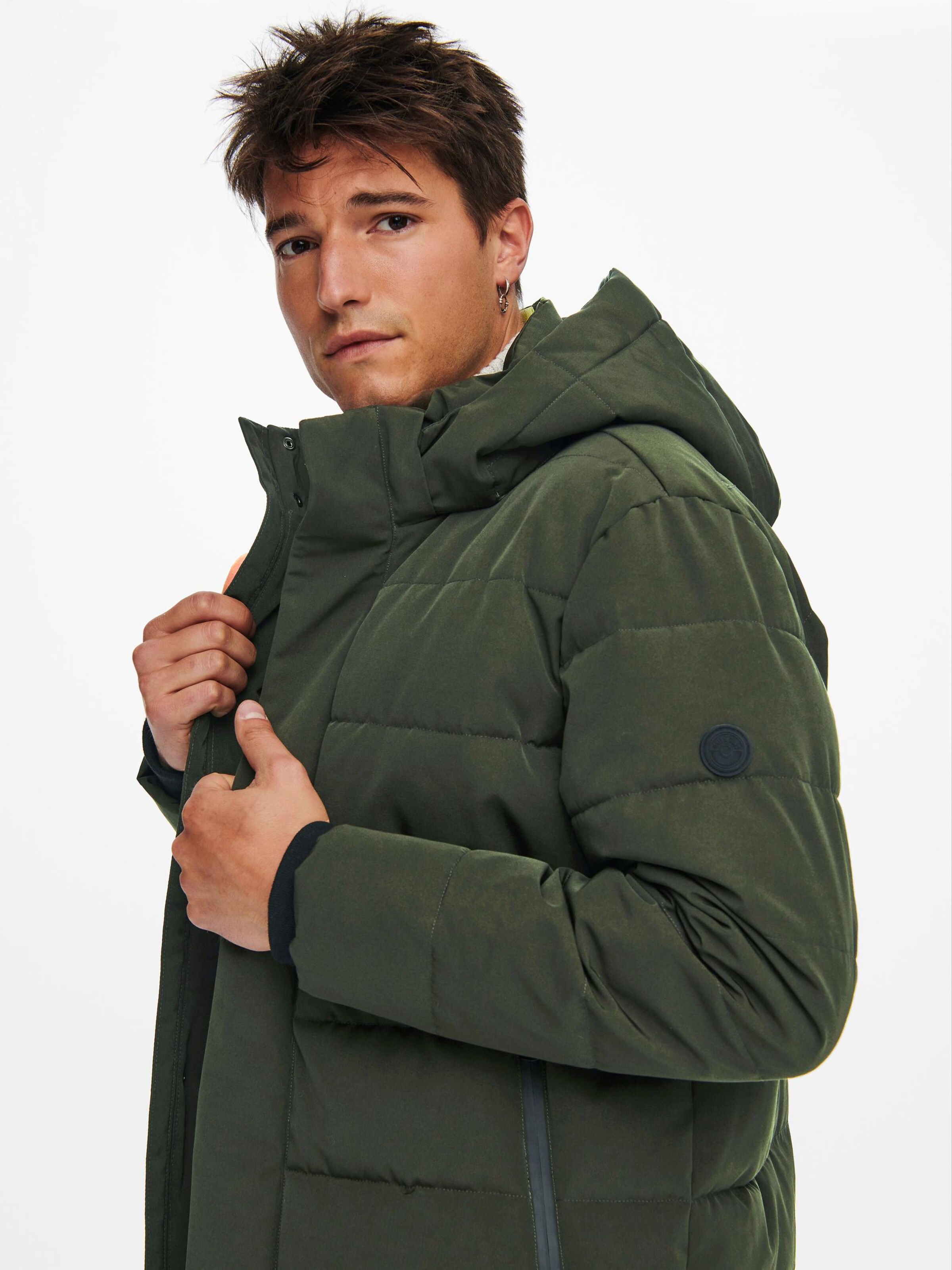 Giacche Uomo Only & Sons Giacca invernale Cayson in Verde Scuro 