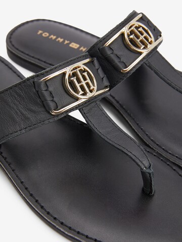 TOMMY HILFIGER T-Bar Sandals in Black