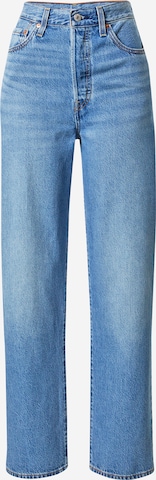 LEVI'S Jeans 'RIBCAGE STRAIGHT ANKLE LIGHT INDIGO - WORN IN' in Blue: front