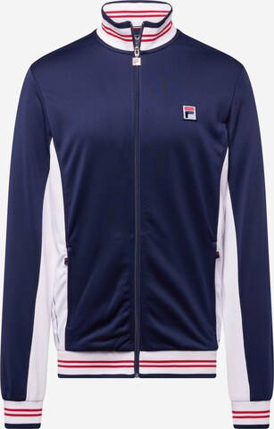 FILA Athletic Zip-Up Hoodie 'Björn' in Blue: front