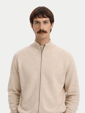 GOBI Cashmere Gebreid vest 'Men's Essential Full-Zip Cashmere Cardigan' in Beige: voorkant