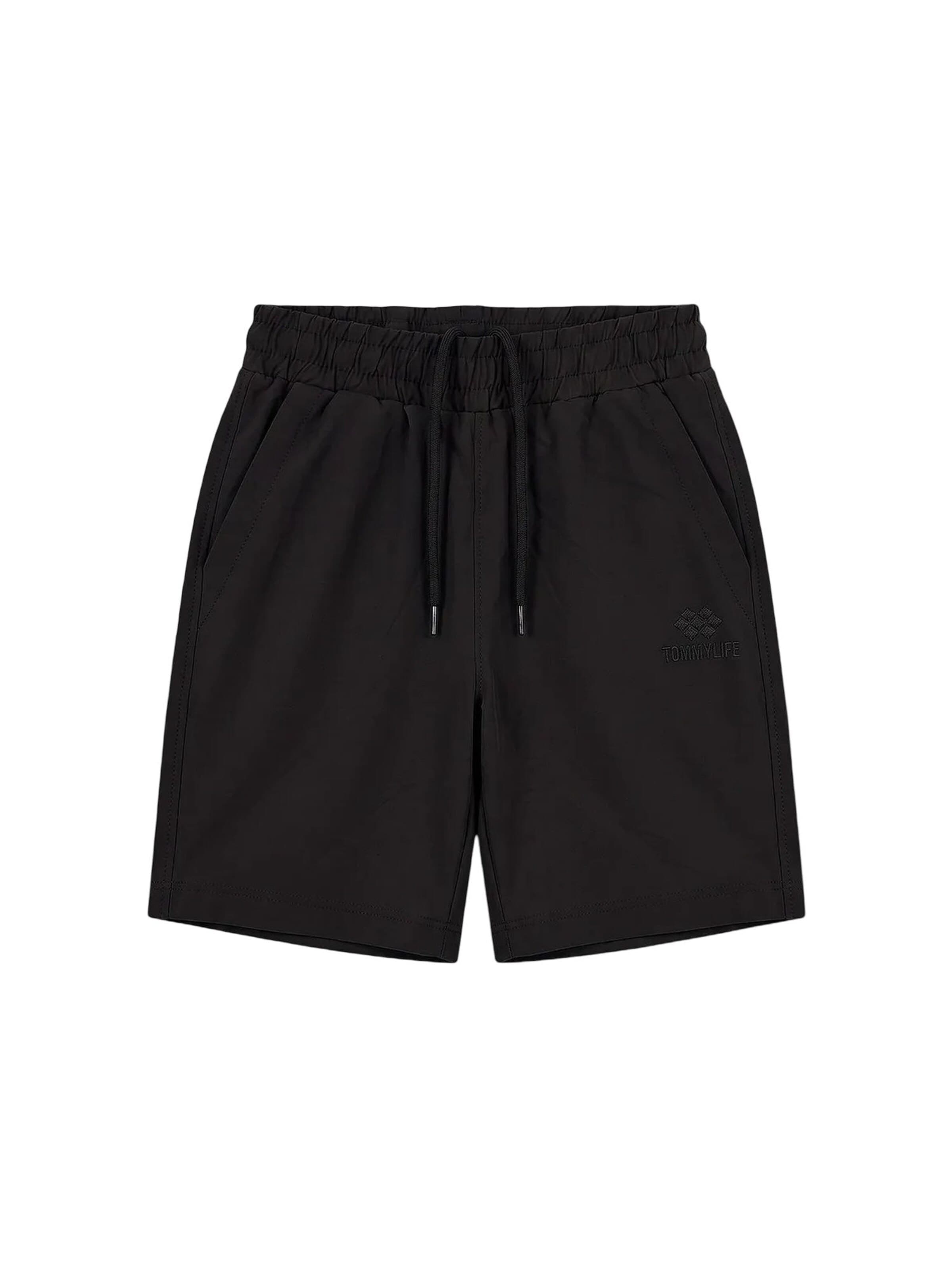 Tommy Life Broek 'TOMMY Shorts, ohne Verschluss' in Zwart: voorkant