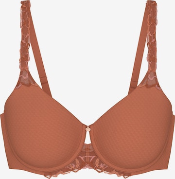 TRIUMPH T-shirt BH 'Florale Wild Azalea Florale' in Oranje: voorkant