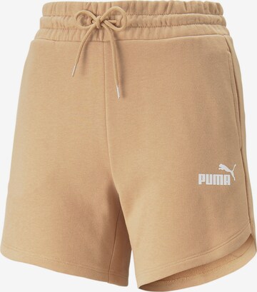 Pantalon de sport PUMA en beige : devant