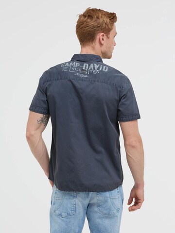 CAMP DAVID Regular fit Button Up Shirt in Blue