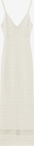 BershkaPletena haljina - bijela boja: prednji dio