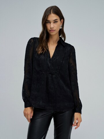 Salsa Jeans Blouse in Zwart: voorkant