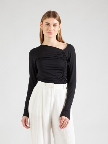 My Essential Wardrobe Blouse 'Allura' in Black: front