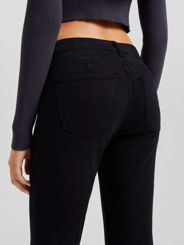 Bershka Skinny Kavbojke | črna barva