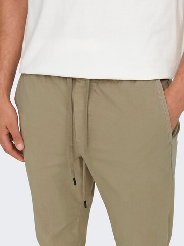Only & Sons Zúžený Chino kalhoty 'ONSLinus' – zelená