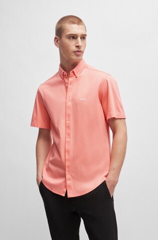 BOSS Green Regular fit Button Up Shirt in Orange: front