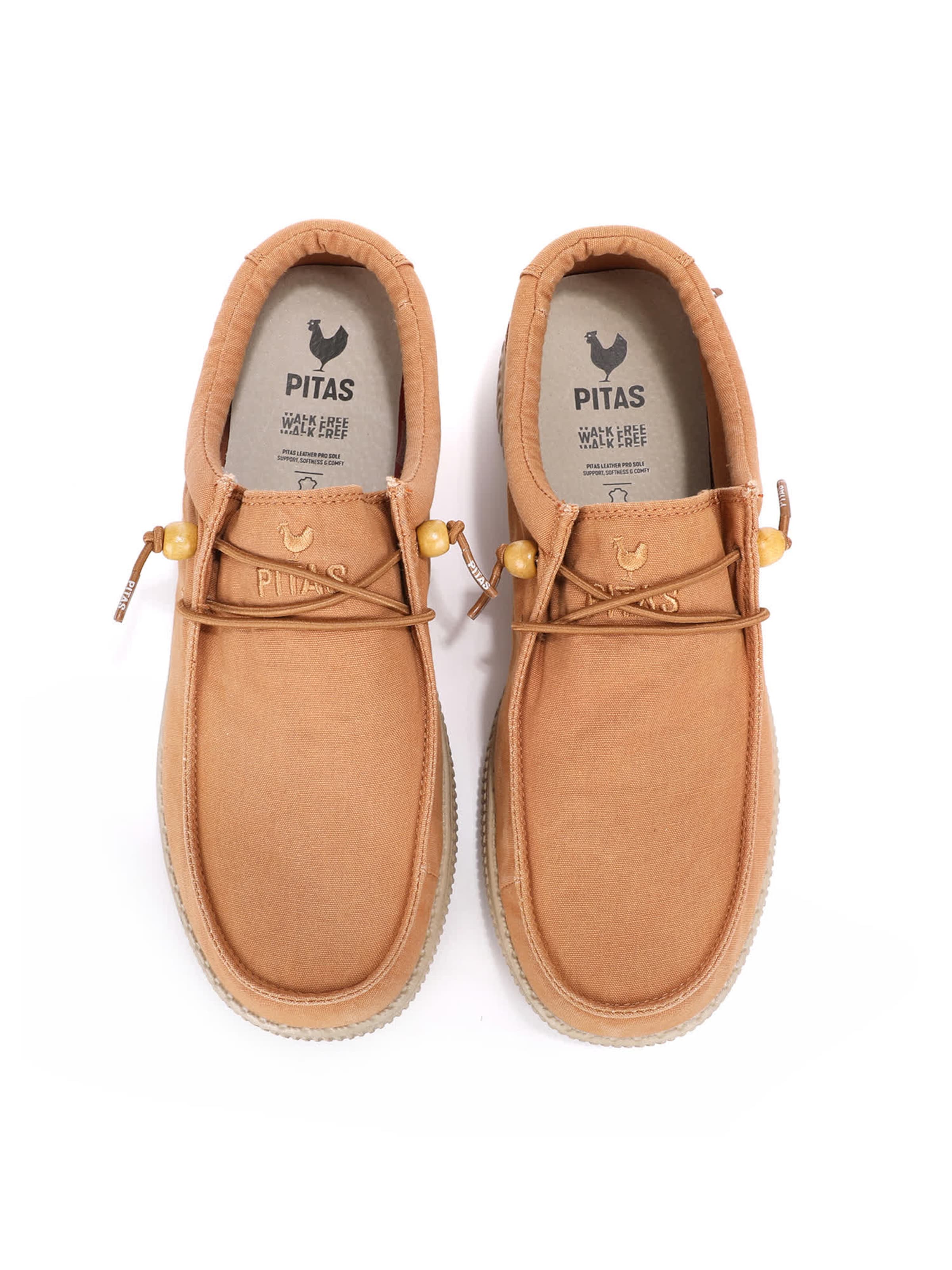 Walk In Pitas Moccasin 'Wallabi' in Beige: top