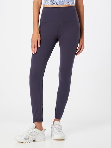 Skinny Leggings de la Juvia pe albastru: față