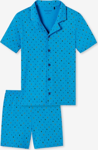 SCHIESSER Shorty ' Pyjama Story ' in Blau: predná strana