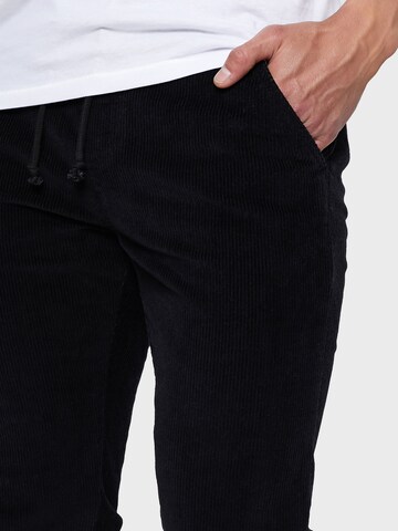 Threadbare Tapered Hose 'Roy Cord 8W' in Schwarz
