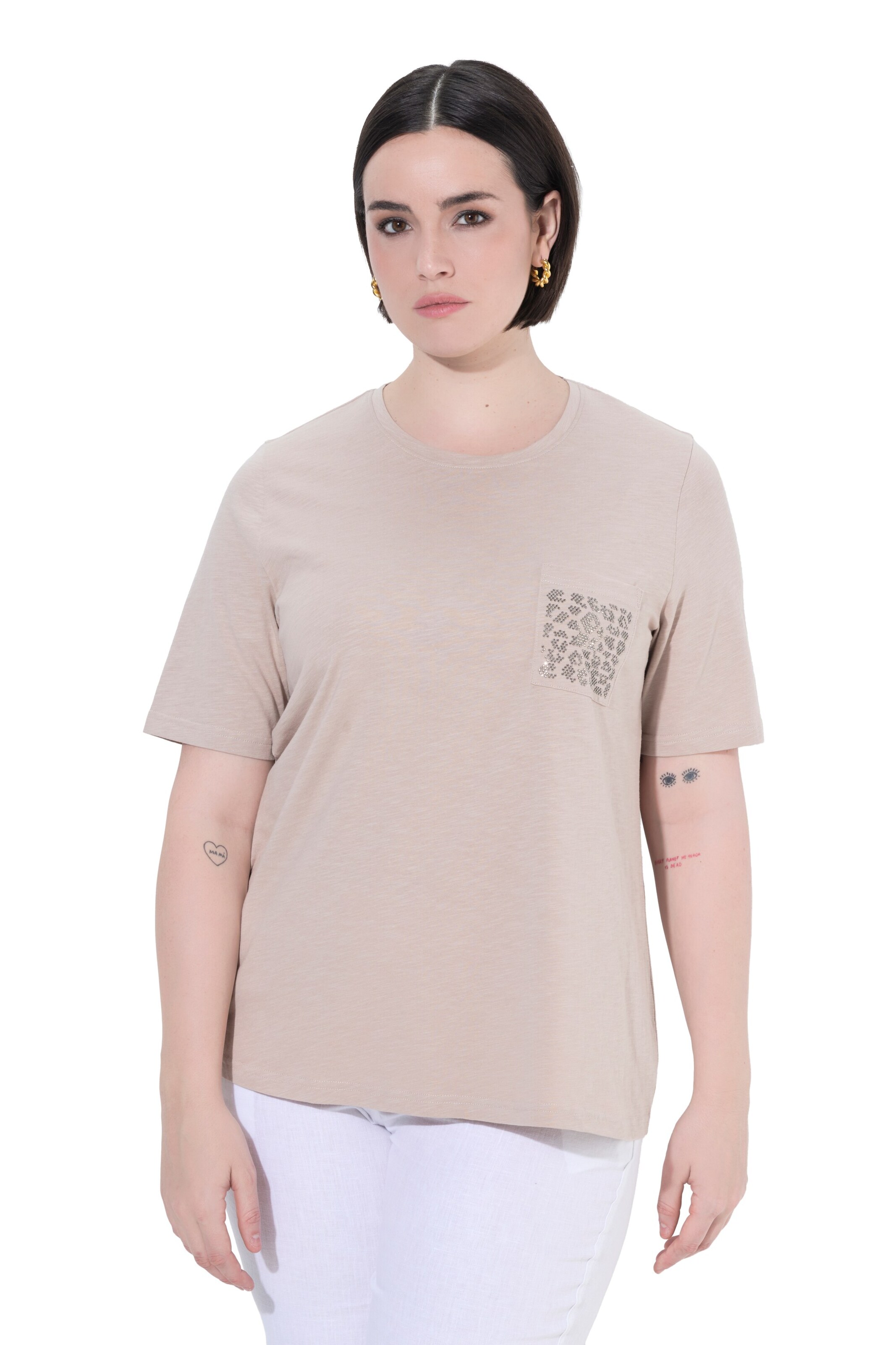 Ulla Popken Shirt in Beige: front