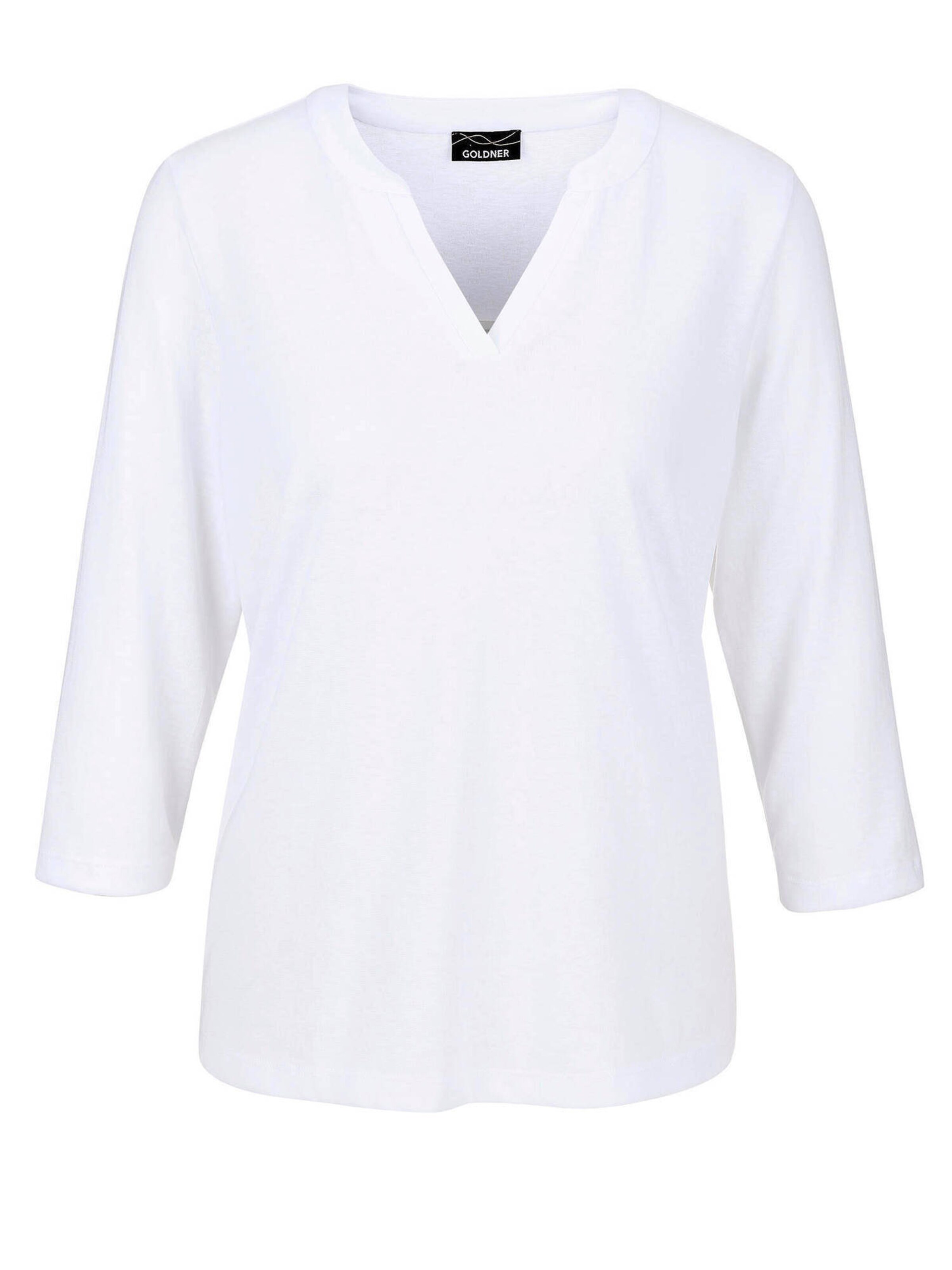 Goldner Shirt in Wit: voorkant