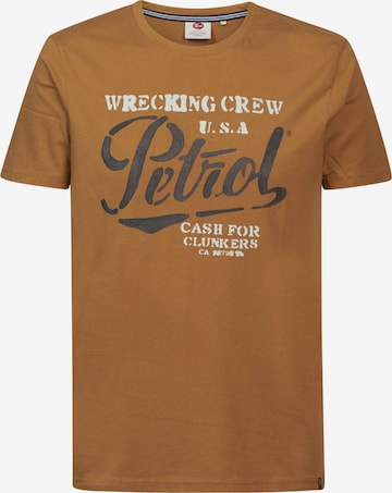 Petrol Industries Shirt 'Classic' in Bruin: voorkant