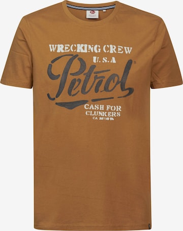 Petrol Industries T-shirt 'Classic' i brun: framsida