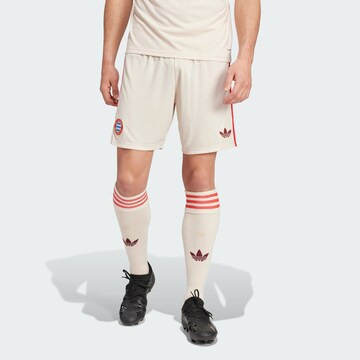 ADIDAS PERFORMANCE Regular Sports trousers 'FC Bayern 24/25 Home' in Beige: front