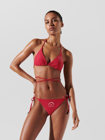 Karl Lagerfeld - Braga de bikini 'Rue St-Guillaume' en rojo: frente