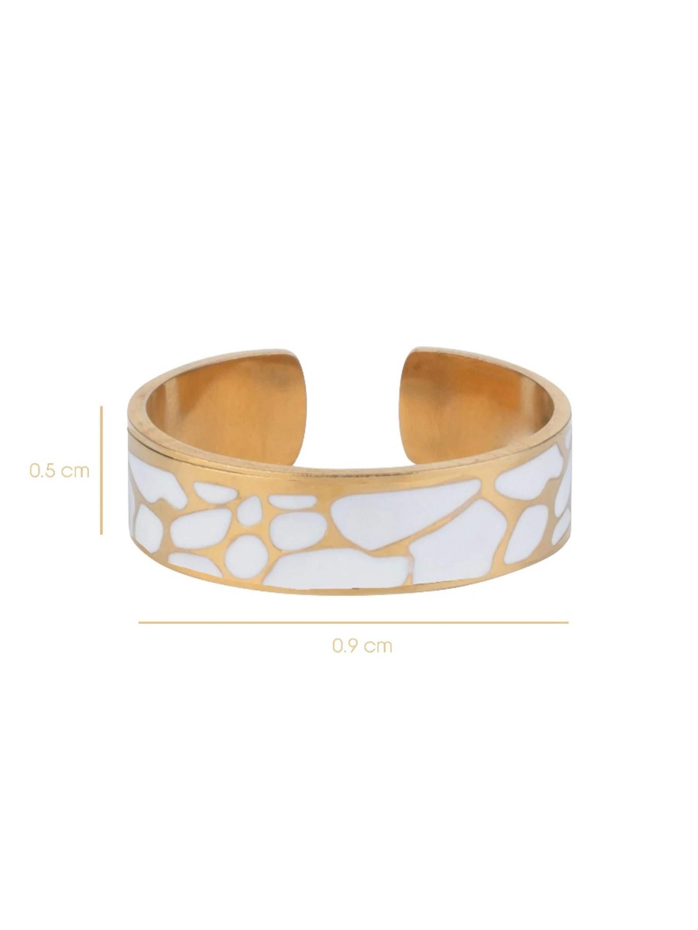 Chic by Lirette Ring 'Ring Craquelé' in White