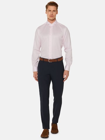 Boggi Milano Slim fit Zakelijk overhemd in Roze