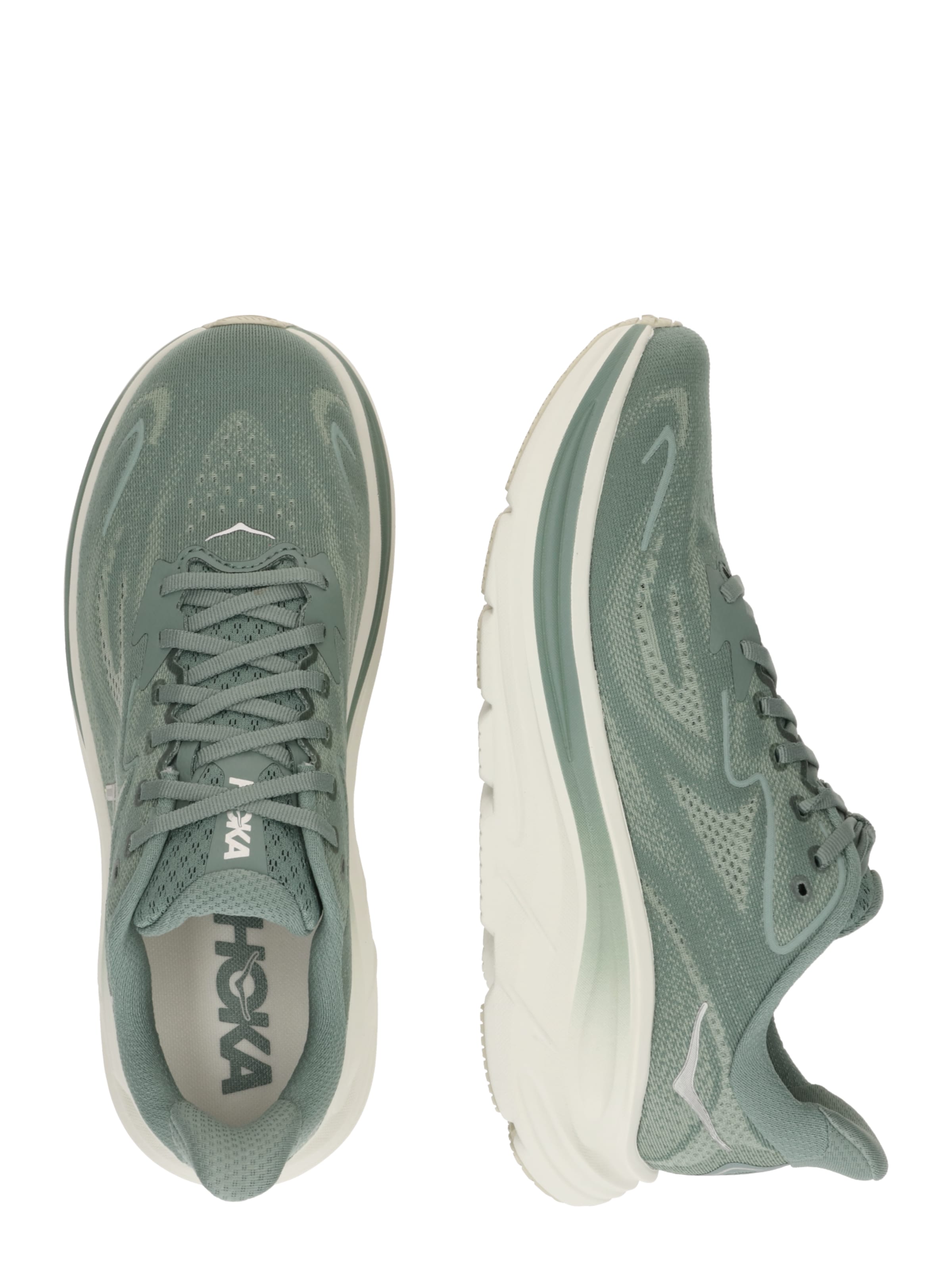 Chaussure de course 'CLIFTON 10' HOKA en vert