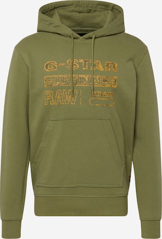 Sweat-shirt 'Distressed Originals' G-Star RAW en vert : devant
