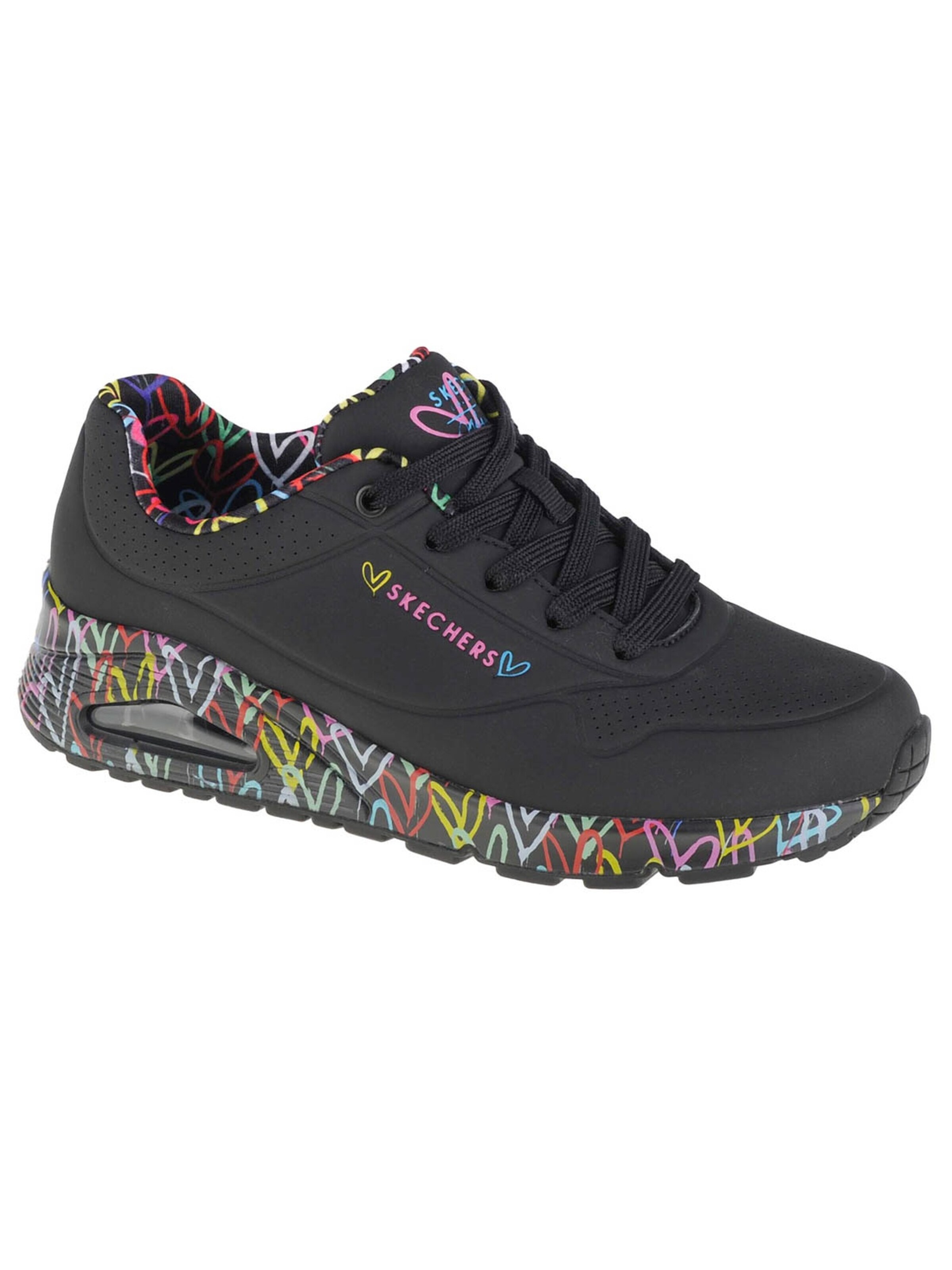 Baskets basses 'Skechers Uno-Loving Love' SKECHERS en noir : devant